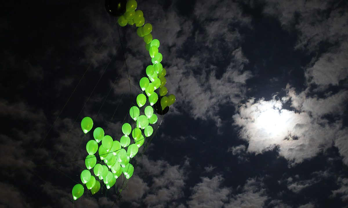 Festival PanOrama 2012, la "Nuit verte" dans le parc de l'Ermitage, a Lormont.